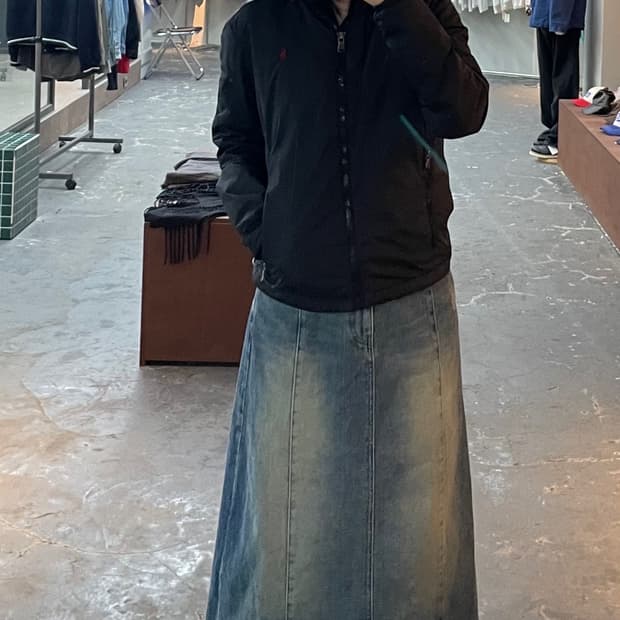 폴로 랄프로렌 블랙 나일론 바람막이 자켓 H1105