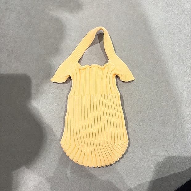 (정품/새상품) CFCL 여성 옐로우 플루티드 토트백