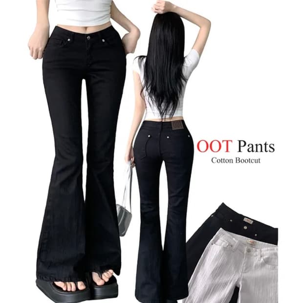 OOTJ 택 부츠컷 블랙 팬츠