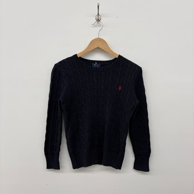 폴로 랄프로렌 네이비 꽈배기 니트 여성 S