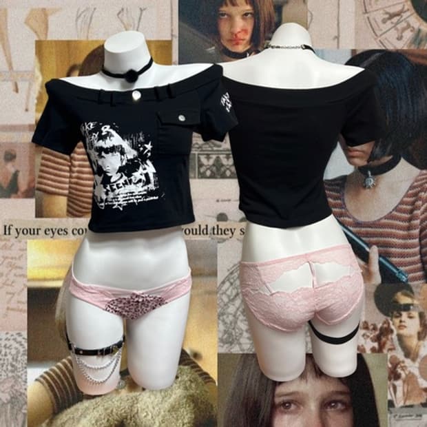 Matilda 마틸다 crop pocket tee