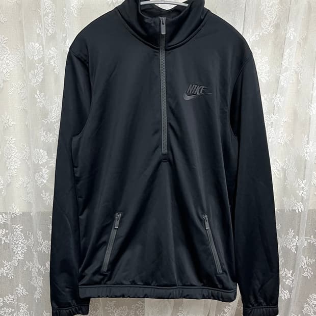 S) 나이키 클럽 pk 트랙수트 블랙 반집업 티셔츠