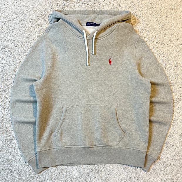 폴로 랄프로렌 신형 레드포니 플리스 후드티 그레이