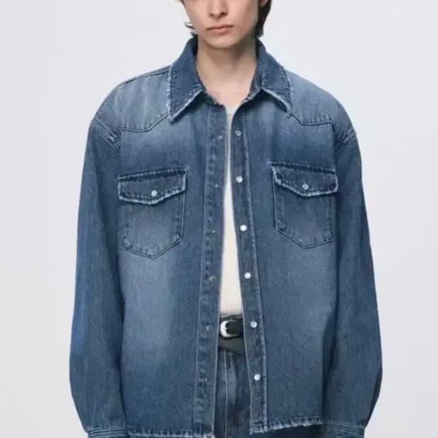 노이스 웨스턴 데님 셔츠 블루 L