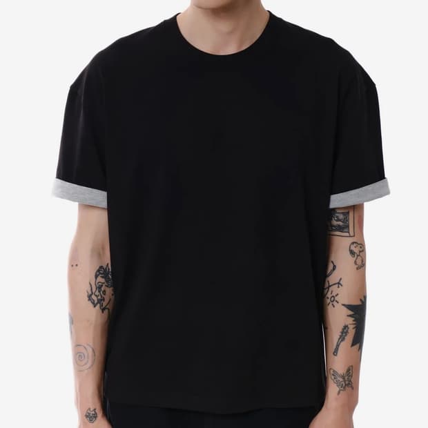 다이브인 LAYERED ROLL-UP T-SHIRTS 반팔