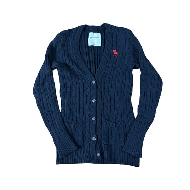 아베크롬비 꽈배기 가디건