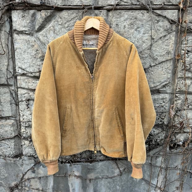 70s zero king 빈티지 usa 쉐르파 탈론지퍼 코듀로이 자켓