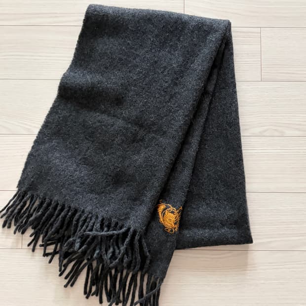 90s 빈티지 폴로 랄프로렌 여우 로고 캐시미어 머플러