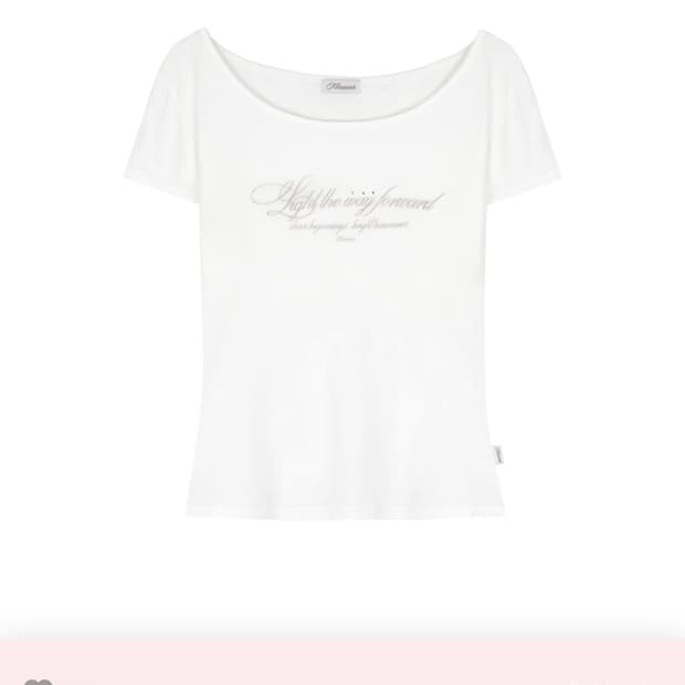 클리시어 Kleen club letter top 반팔 화이트