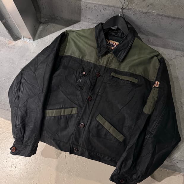 90s MxMilan 스튜디오 레더 가죽자켓