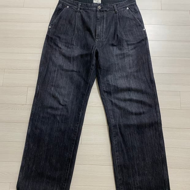 러프사이드 드레이프 데님 워시드 블랙 3