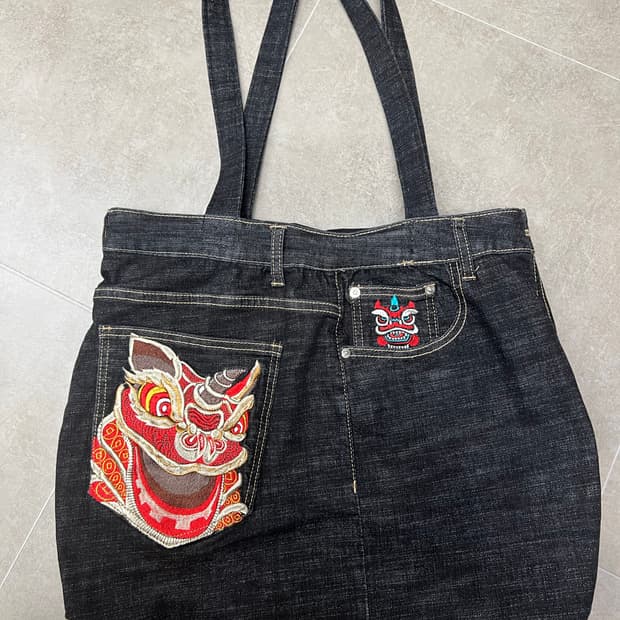 [Upcycling tote Bag] 오니자수 데님 업사이클 토트백