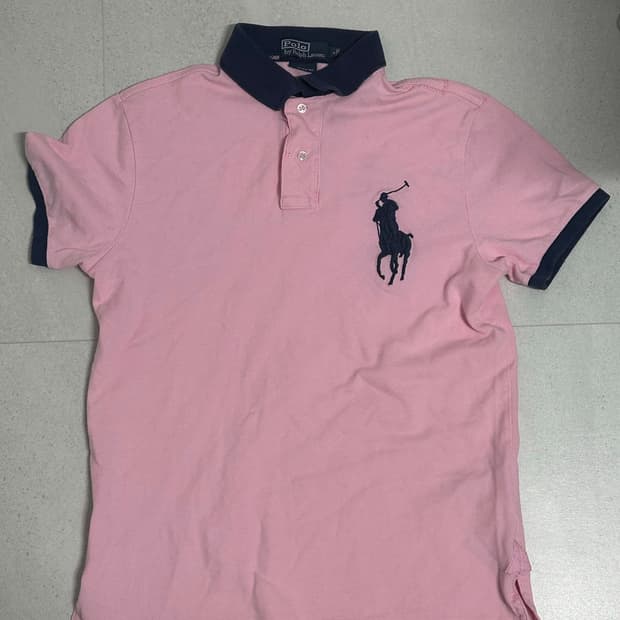 폴로 빅포니 핑크 반팔 카라티