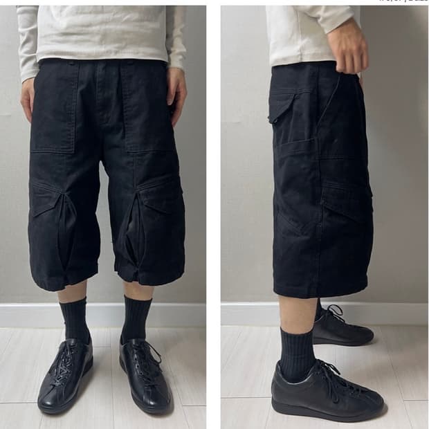 yiyae Washed Segment Bermuda Shorts