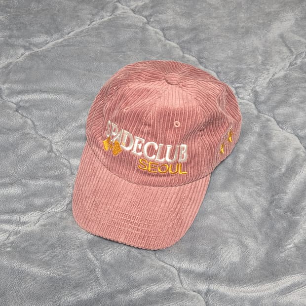 [F] 스페이드클럽서울 코듀로이 볼캡 핑크