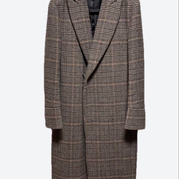 토니웩 크루도 체크로브 코트