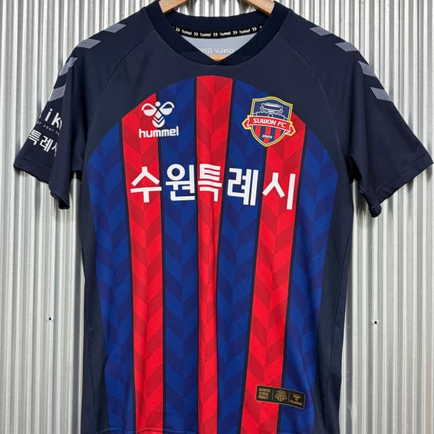 [M] 험멜 수원FC 공식 홈 유니폼 저지 네이비 레드 블루 6.9