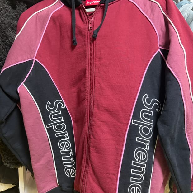 슈프림 트랙 패널드 후드집업