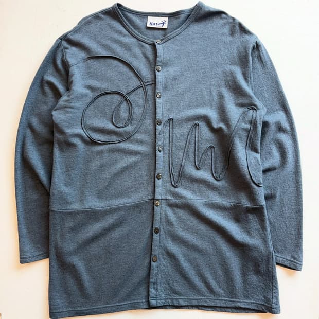 80's ISSEY MIYAKE 3D Appliqué Wool Cardi