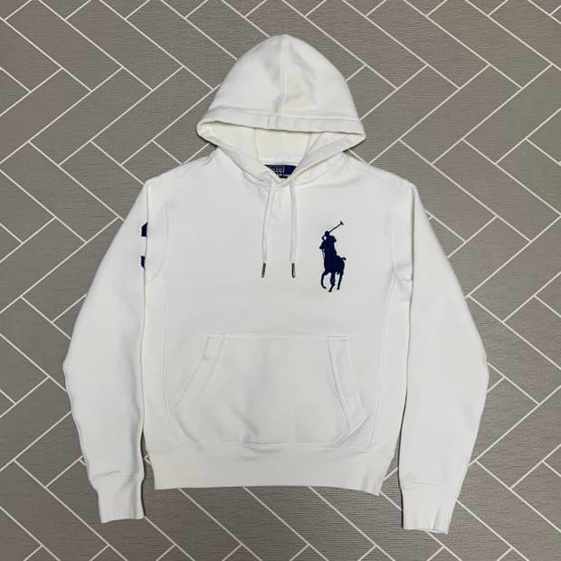 폴로 빅포니 후드티 화이트