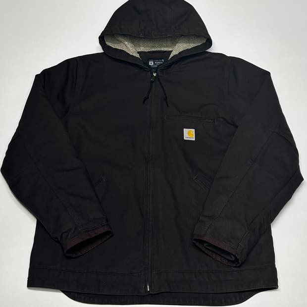 칼하트 다크브라운 후드 워크 자켓 M