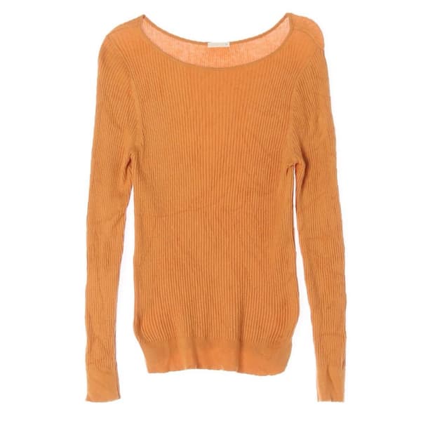 코튼 블렌드 라운드넥 니트