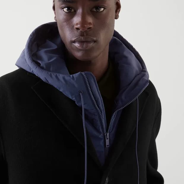 코스 COS 네이비 패디드 패딩 질레 베스트 