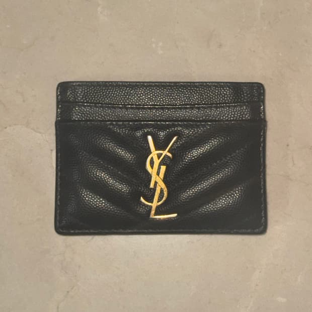 입생로랑 카드지갑 금장