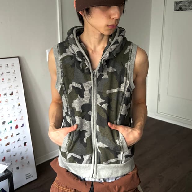 Scot Club 카모플라쥬 후드 베스트