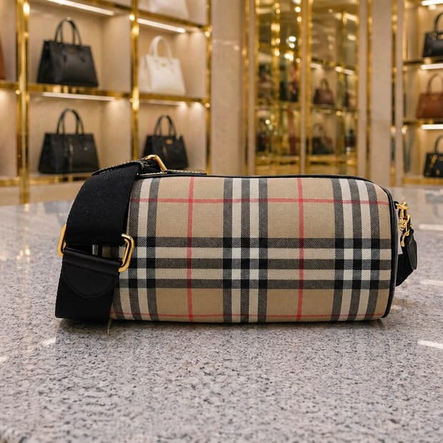 [S급] 버버리 빈티지 체크 배럴 백 판매합니다!!!