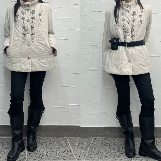 floral quilted jumper