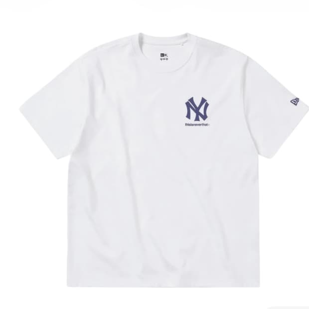 디스이즈네버댓 x 뉴에라 x MLB 뉴욕 양키스 숏슬리브 티셔츠 화이트