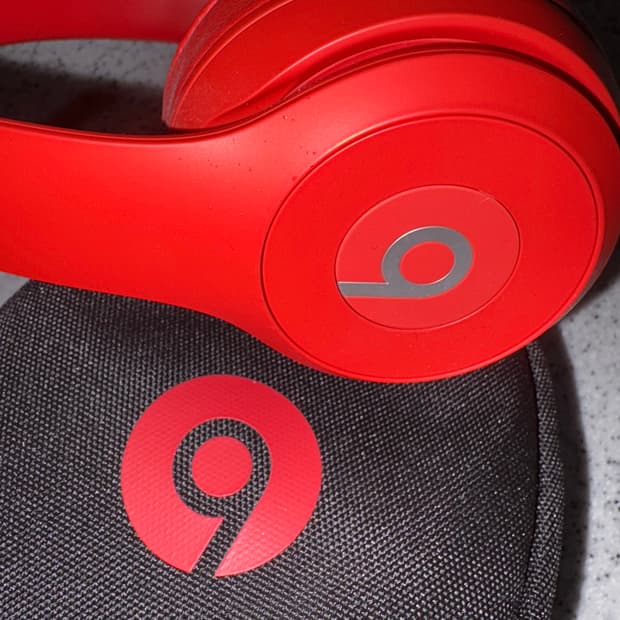 애플 비츠 헤드폰 레드