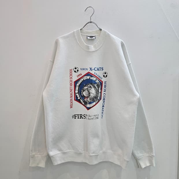 90's Lee USA산 'XEROX X-CATS' 맨투맨 기모