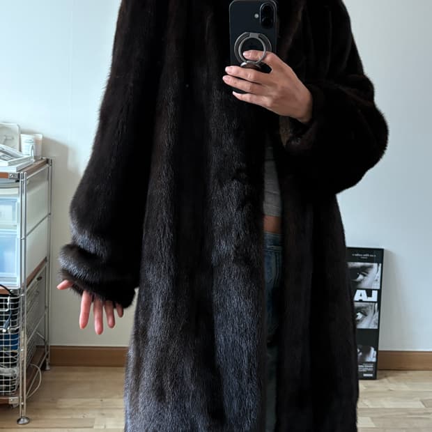 사가폭스 리얼 밍크코트 리얼퍼자켓