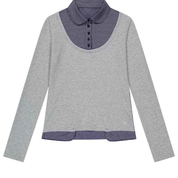 코이세이오 REVERSIBLE COLLAR LONGSLEEVES