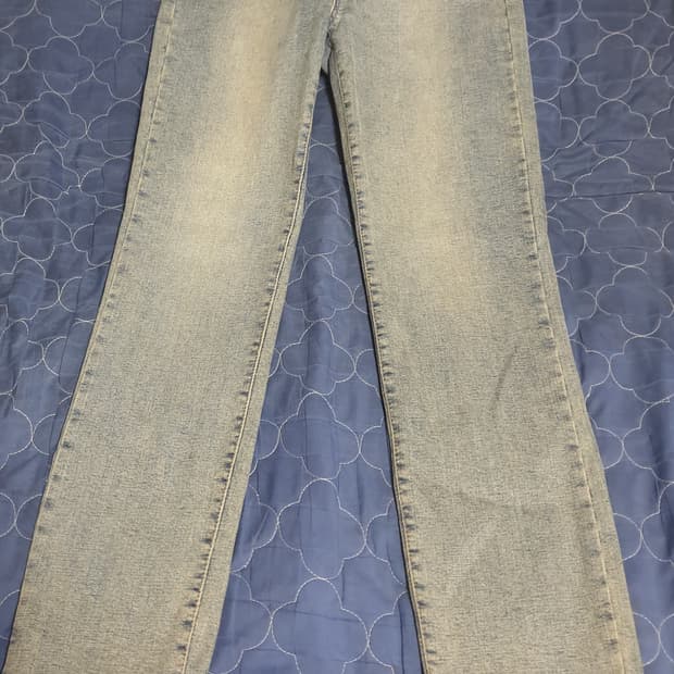 (새상품) 슬로우앤드x유어무드 빈티지워싱 스키니 스판 데님팬츠 (M)