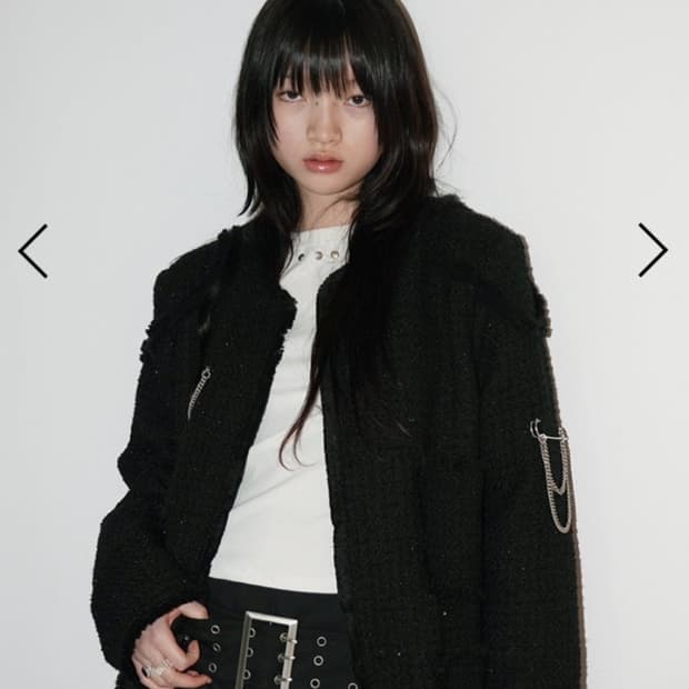 데어드 트위드 자켓 