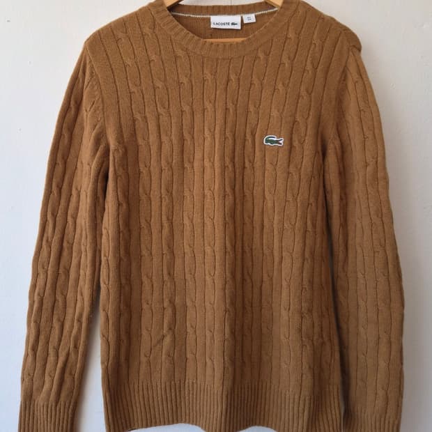 라코스테  라운드케이블긴팔니트
