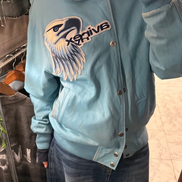 (정품/L)아비렉스 가죽 자켓 a1