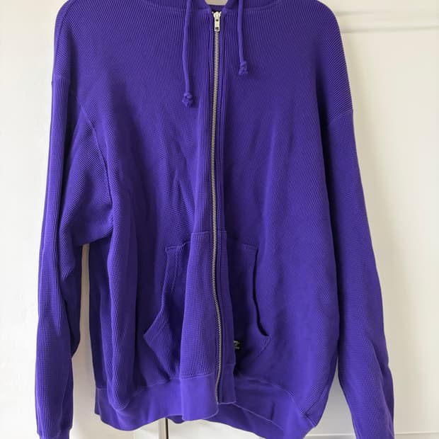 슈프림 써멀 후드 집업 퍼플