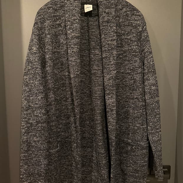 (XL) 자라 오픈형 니트 가디건 그레이