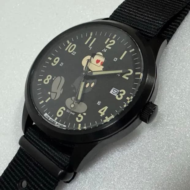 Jam Home Made 표정 바뀌는 미키 마우스 시계 (풀박스)