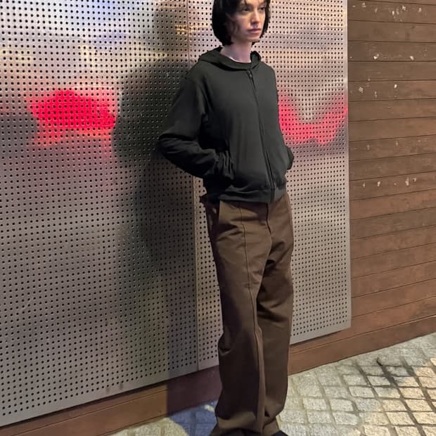 (4) 머듈 라운지 후드집업 블랙