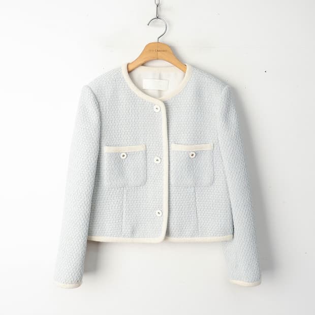 55/NMGR 크롭 트위드 자켓