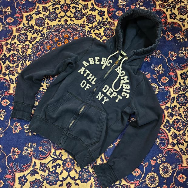아베크롬비 y2k 빈티지 레터링 기모 후드 집업 M size