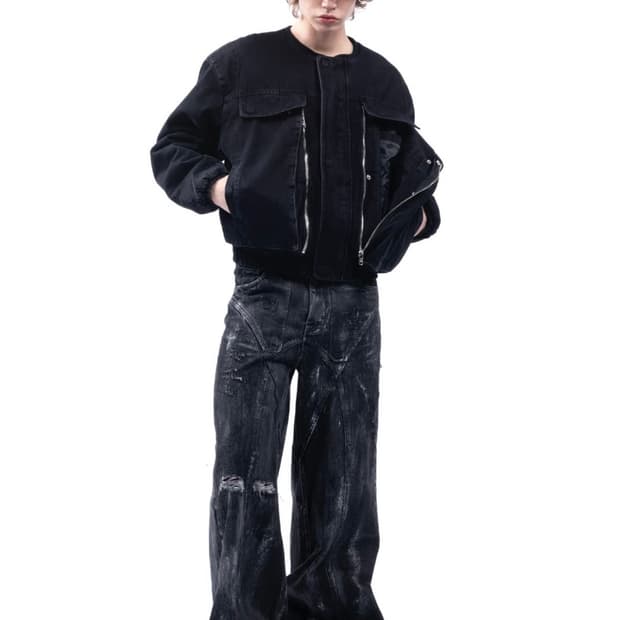 노페이스 스튜디오 데님 black artisanal dune denim