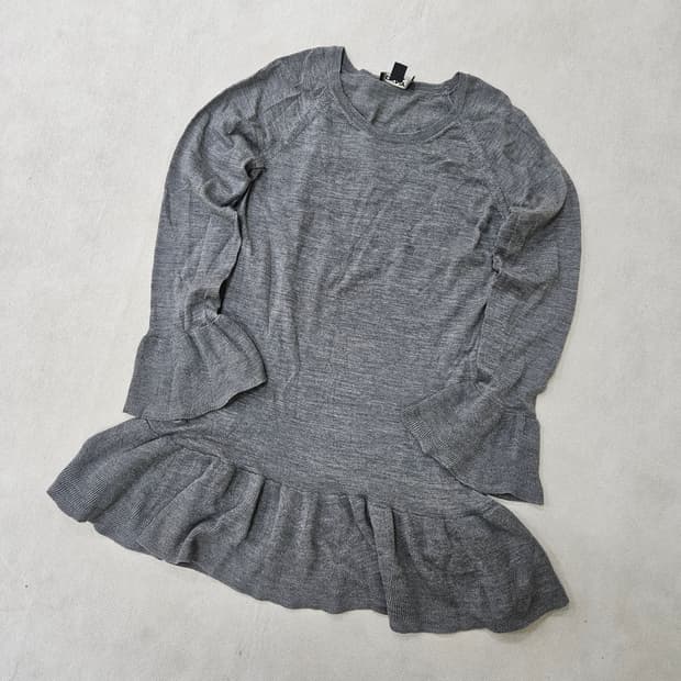 S DKNY 니트 프릴 원피스 0407Y