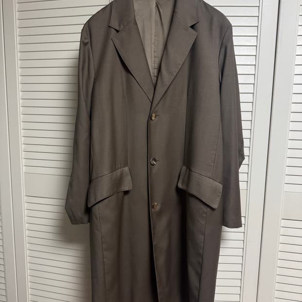 유스 간절기 체스터필드 코트 브라운 오버핏 s 95~100