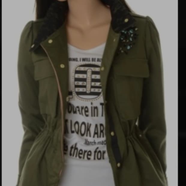 에고이스트 비즈장식 패미닌 야상점퍼 EF3EZ800